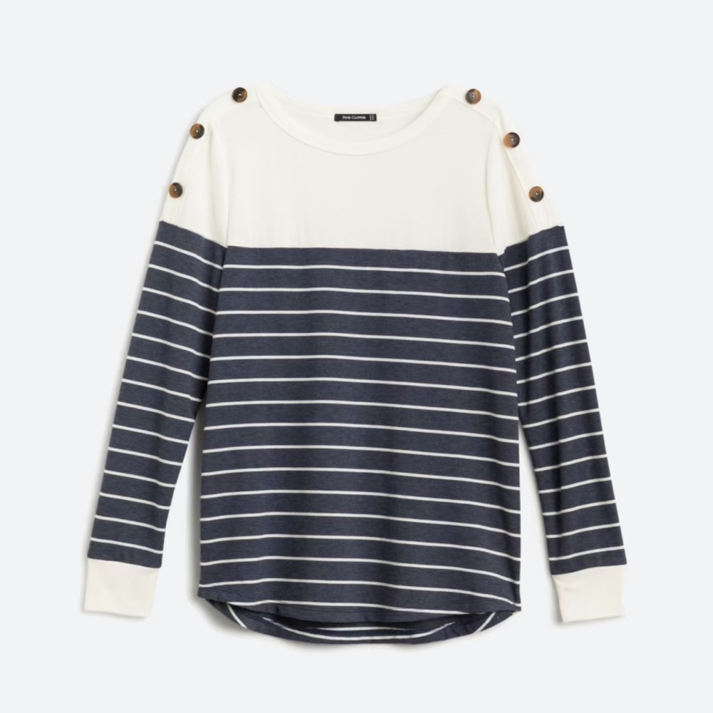 Skylar Button Shoulder Knit Top